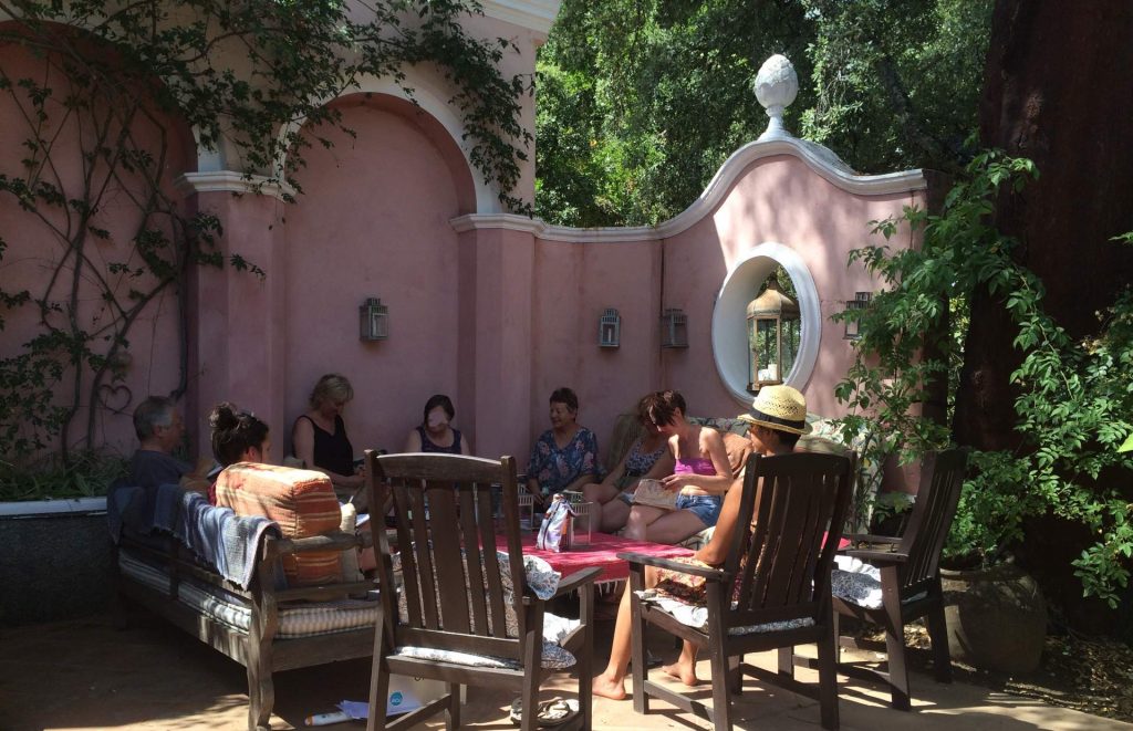 Writers working together at a Spanish Villa Retreat