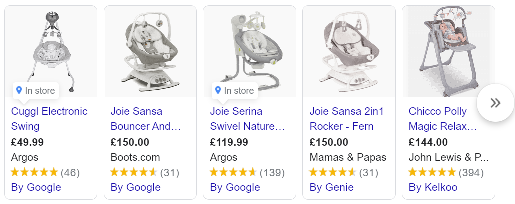 Google search results images for automatic baby swings